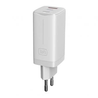 1LIFE Carregador Pa:xpress 65W Gan Usb-c + Usb-a Branco