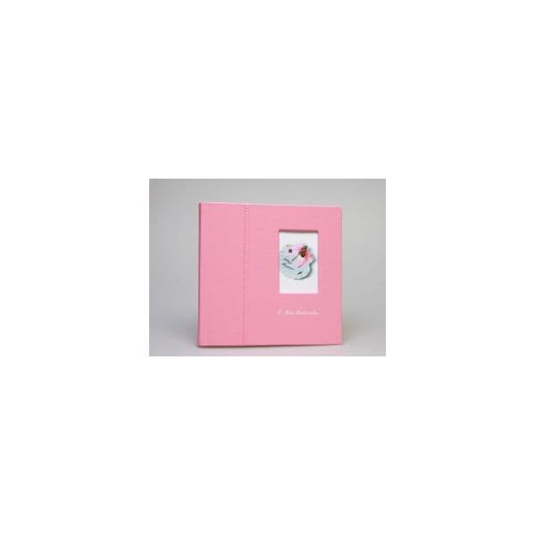 Album Batizado Capa Poli Pele 30f 30x30cm Divino- Rosa