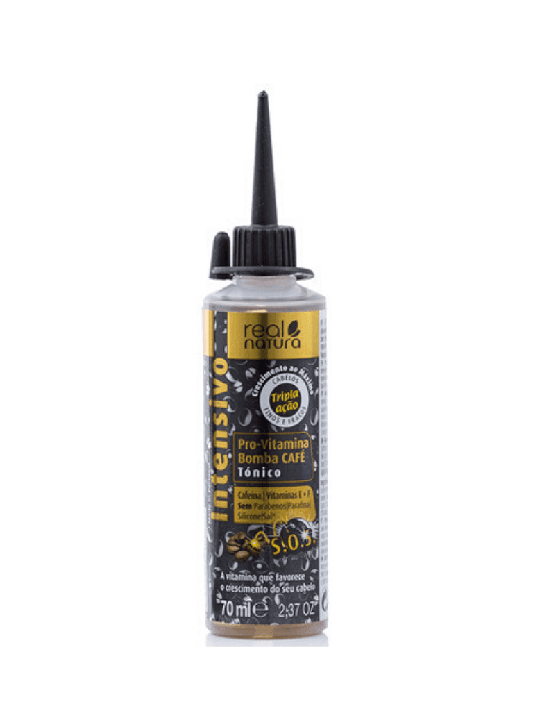 Real Natura Tónico Capilar Int Pro Vitamina Bomba Cafe 70ml