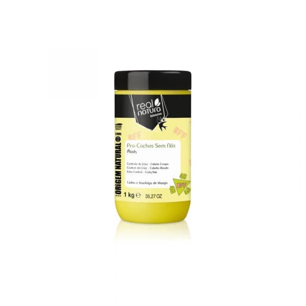Real Natura Máscara sem Sal BFF Pro-Cachos sem Nós 1kg