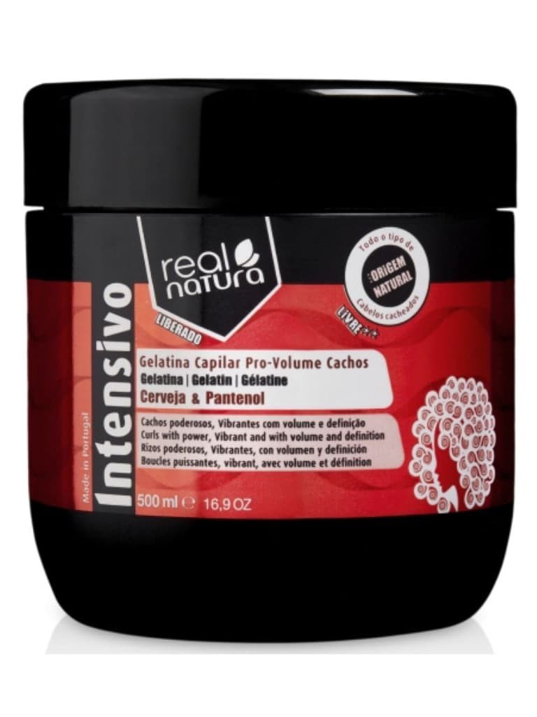 Real Natura Gelatina Capilar Pro-Volume Cachos 500 ML