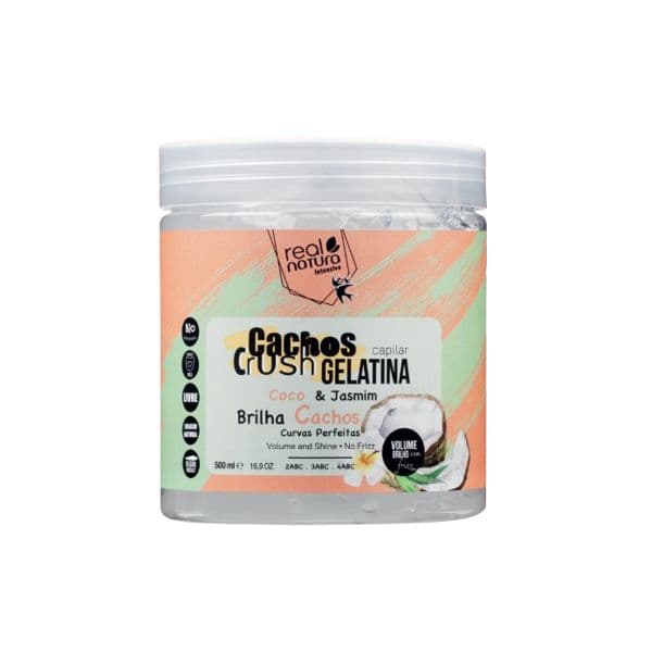 Real Natura Gelatina Capilar Cachos Crush Côco & Jasmin 500ml
