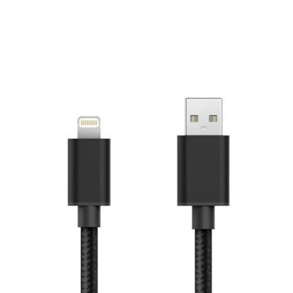 Tech Fuzzion Cabo Telemóvel Lightning Black