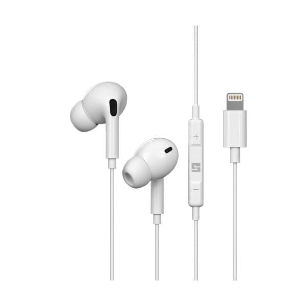 Halfmman Smart In-Ear Wired Lightning Earphones with Microphone - White