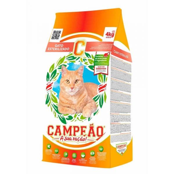 Campeão Alimentação Seca para Gato Adulto Esterilizado 4 Kg