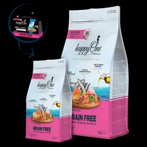 happyOne Mediterraneum - Alimentação Seca para Gato Adulto - Esterilizado Sardinha
