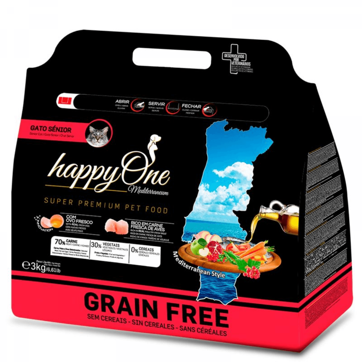 HappyOne Mediterraneum Senior Cat 3Kg