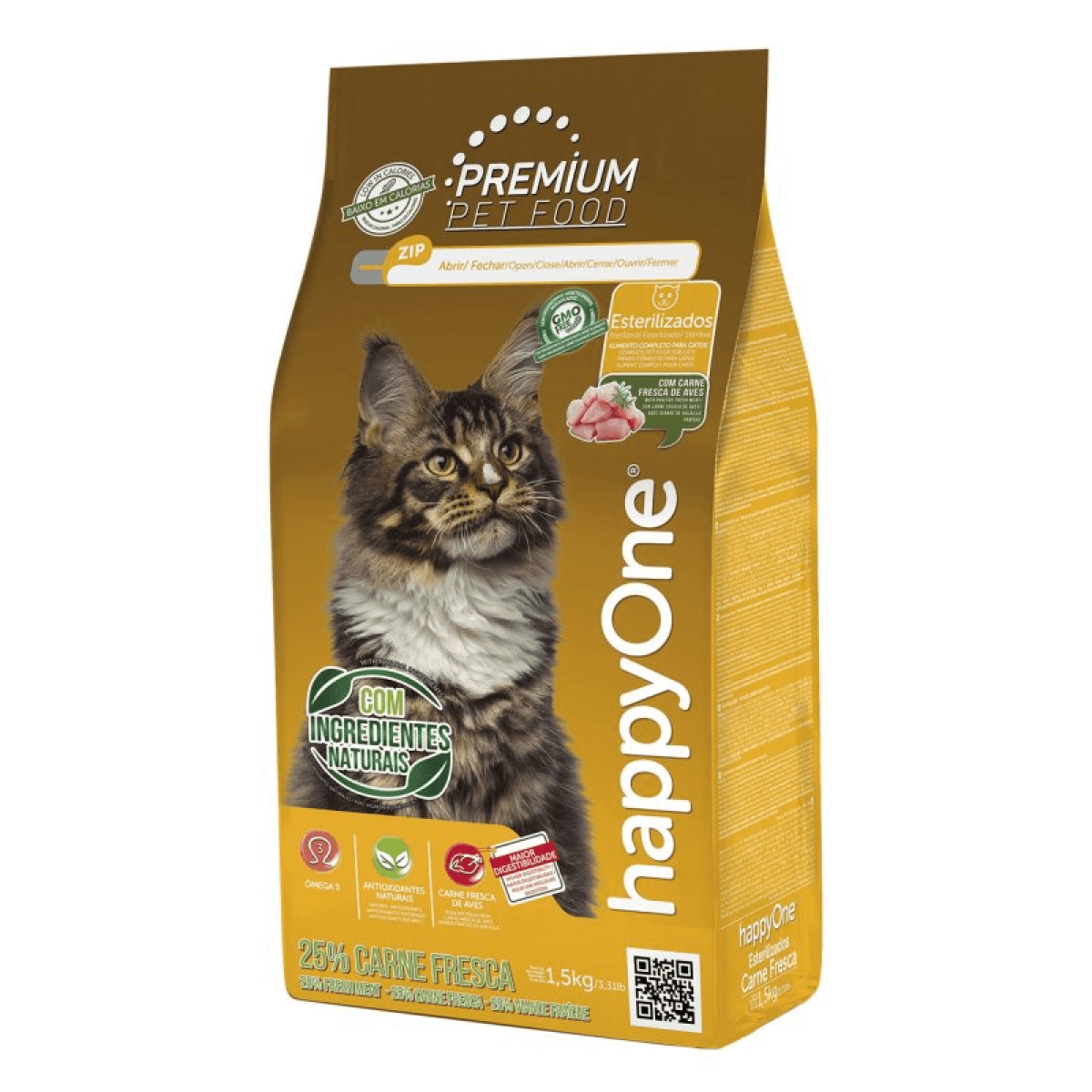 HappyOne Premium Sterilized Carne Fresca Cat 1,5Kg