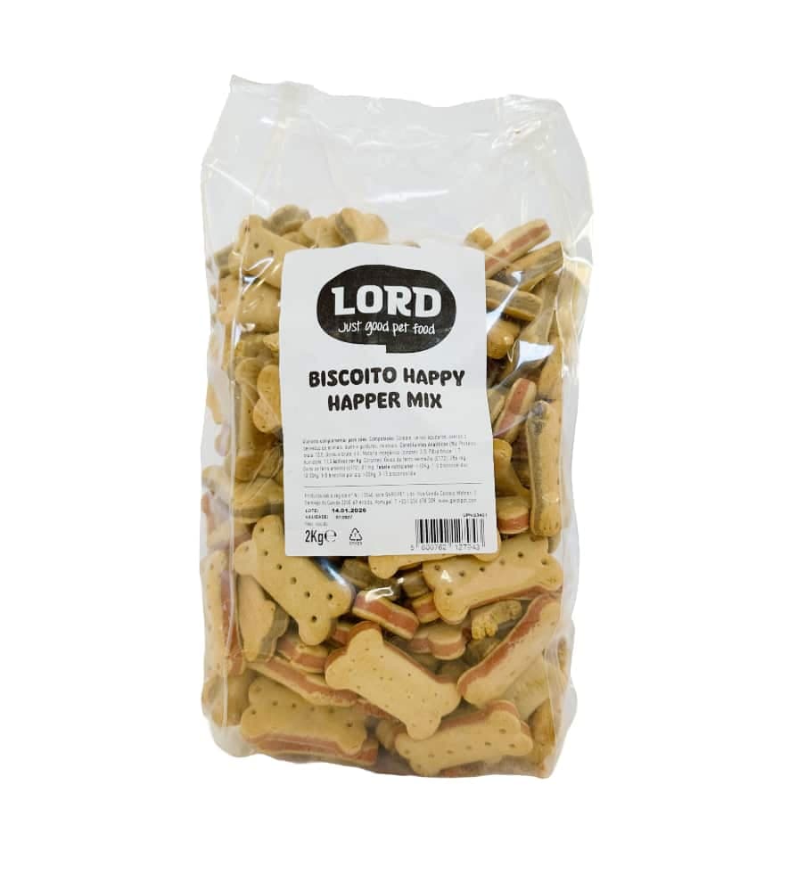 Lord Biscoito Happy Happer Mix Snack para Cão - Campet