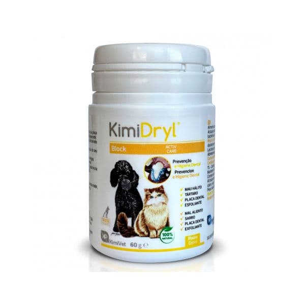 KimiPharma KimiDryl Block Flocos Suplemento Higiene Oral Cão e Gato 60g