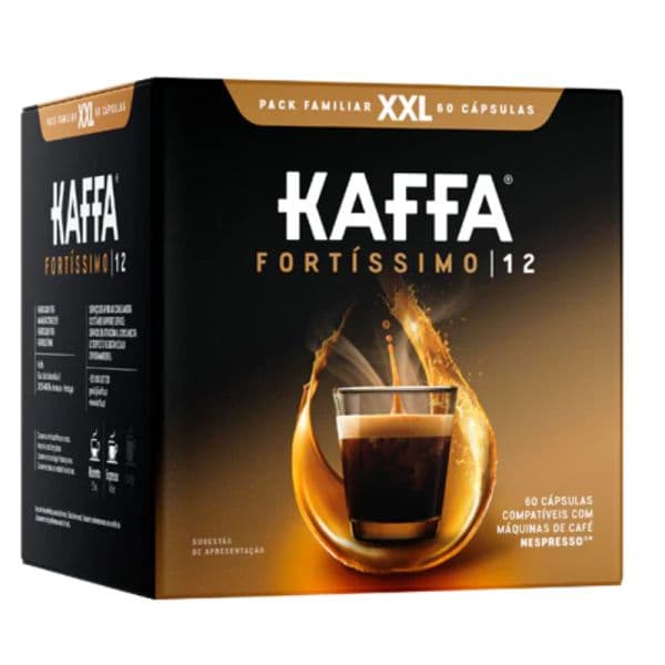 Kaffa Cápsulas Compatíveis Nespresso® Fortíssimo XXL 60 Unidades