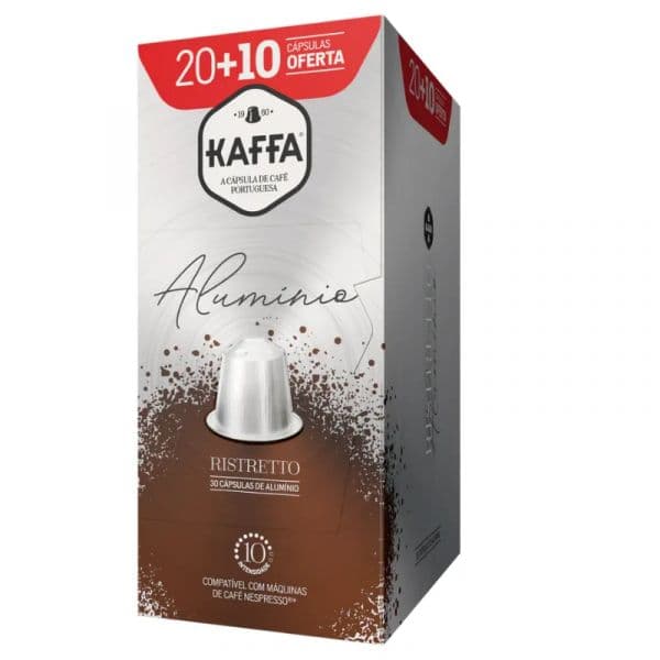 Kaffa Cápsulas Alumínio Compatíveis Nespresso Ristretto 30 Unidades