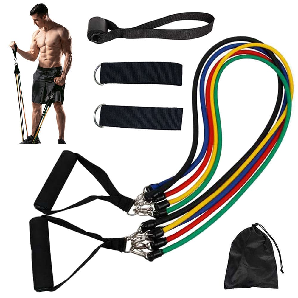 CONJUNTO DE 5 BANDAS DE RESISTÊNCIA COM PEGAS