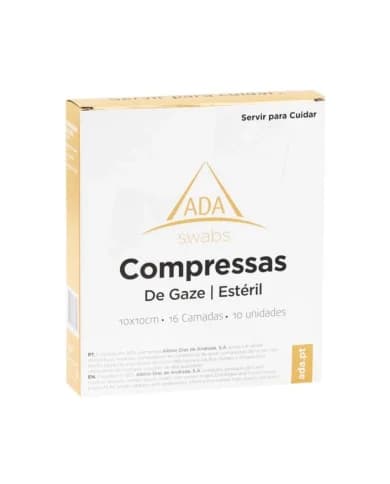 ADA Compressas Tecido Não Tecido 10x10cm 10 Unidades