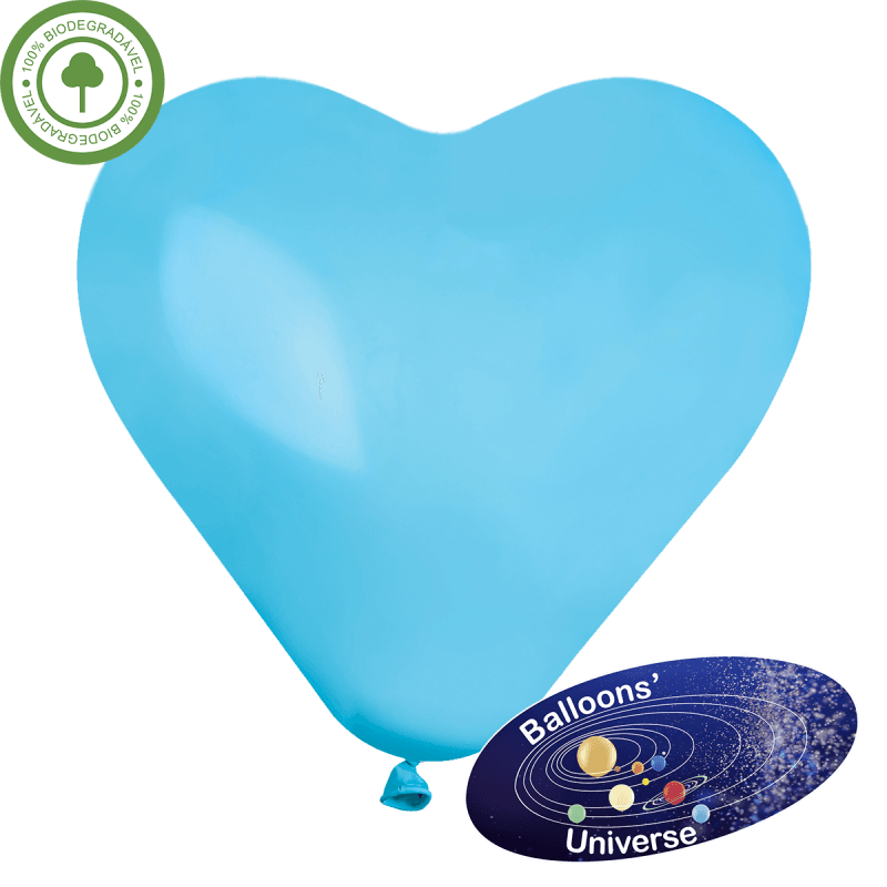 Balão coração de 30cm Azul Claro