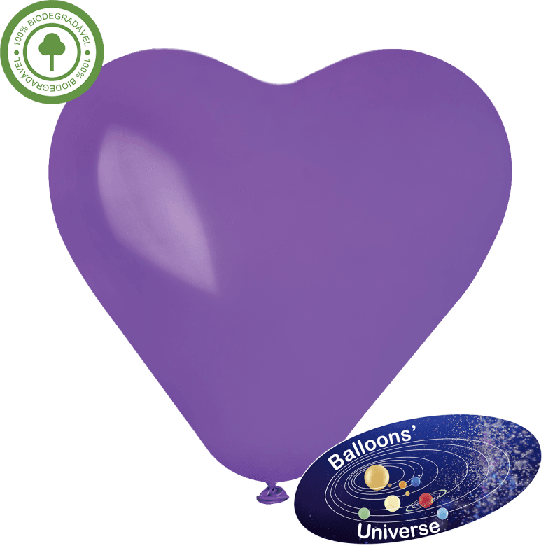 Balão coração de 30cm Roxo