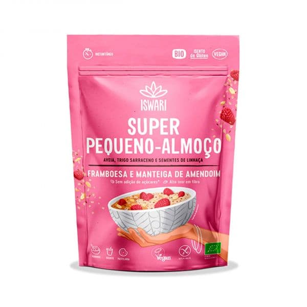 Iswari Super Pequeno Almoço Bio Framboesa e Manteiga de Amendoim 360g