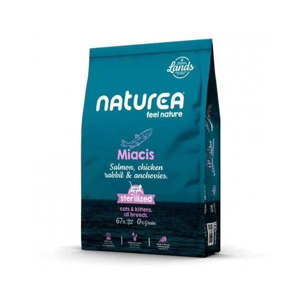 Naturea Lands Miacis Salmão Frango Coelho Anchovas 350g