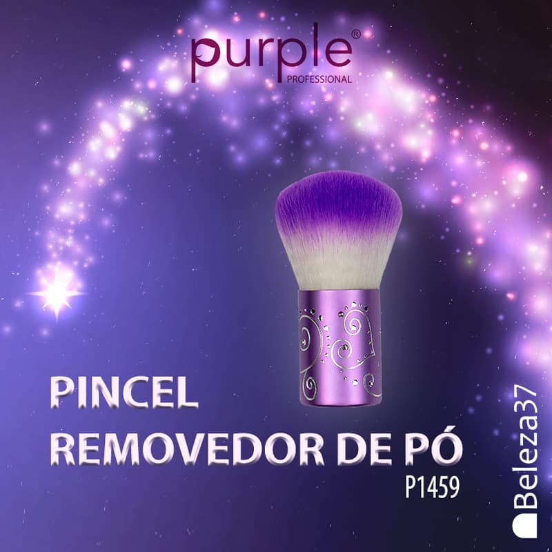 Purple Pincel Pó Metálico Decorado