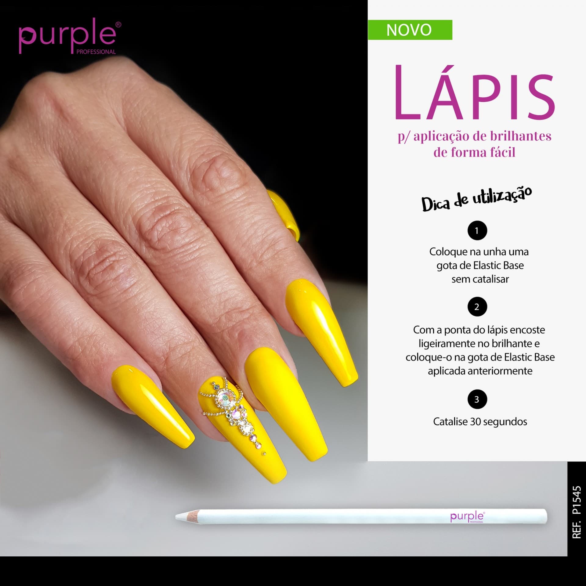 Purple Professional Lápis Purple para Aplicação de Brilhantes