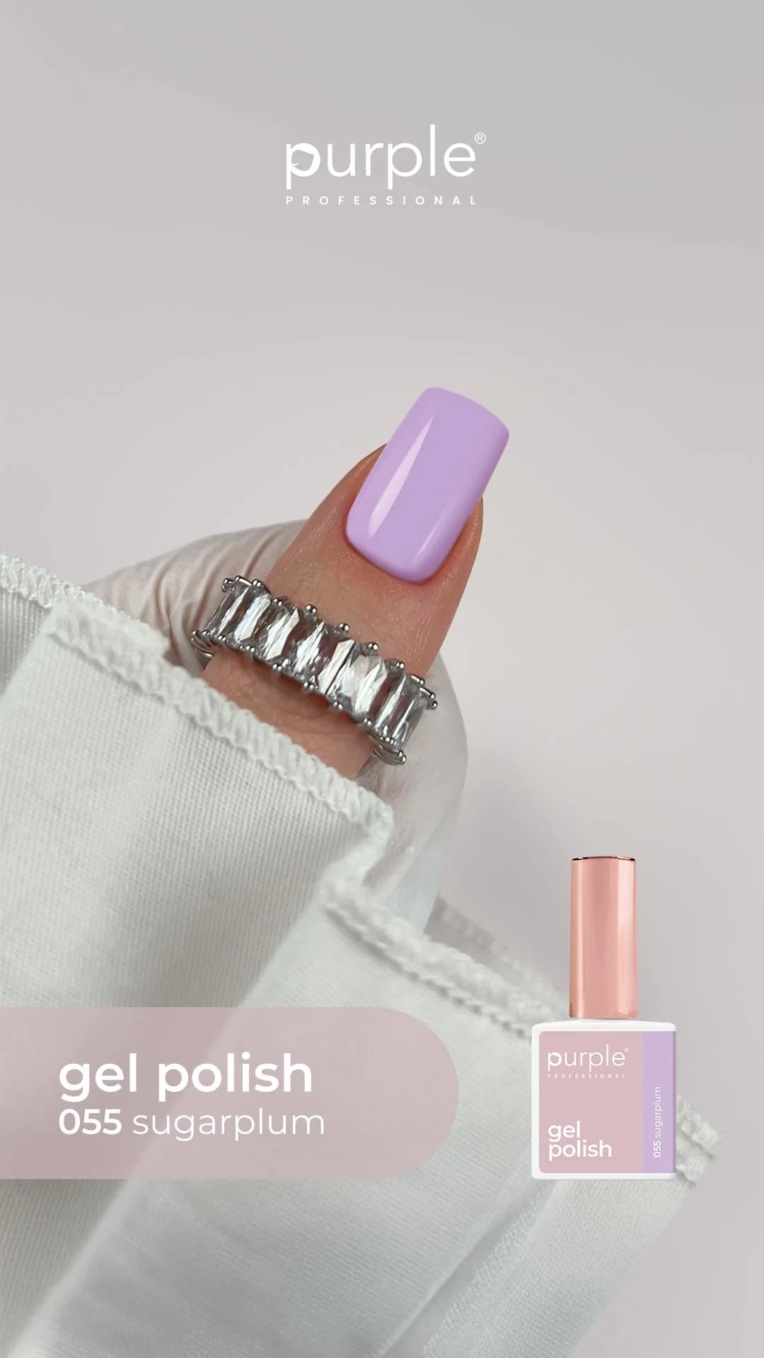 Gel Polish Purple - 055 Sugarplum 10ml