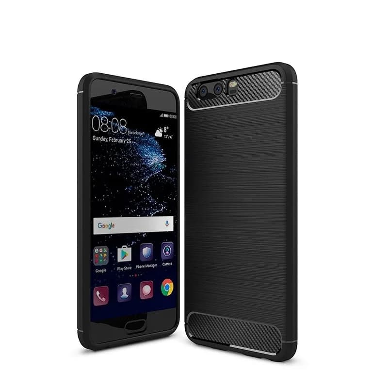 Capa Carbon Gel TPU Carbono Preto para Huawei P10 - Multi4you®