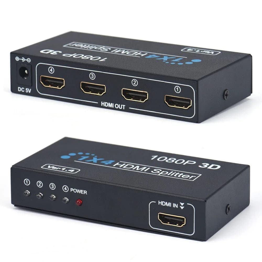 Splitter Multiplicador HDMI 1 x 4 HDCP 1 Entrada X 4 Saídas Full HD1080p - Multi4you®