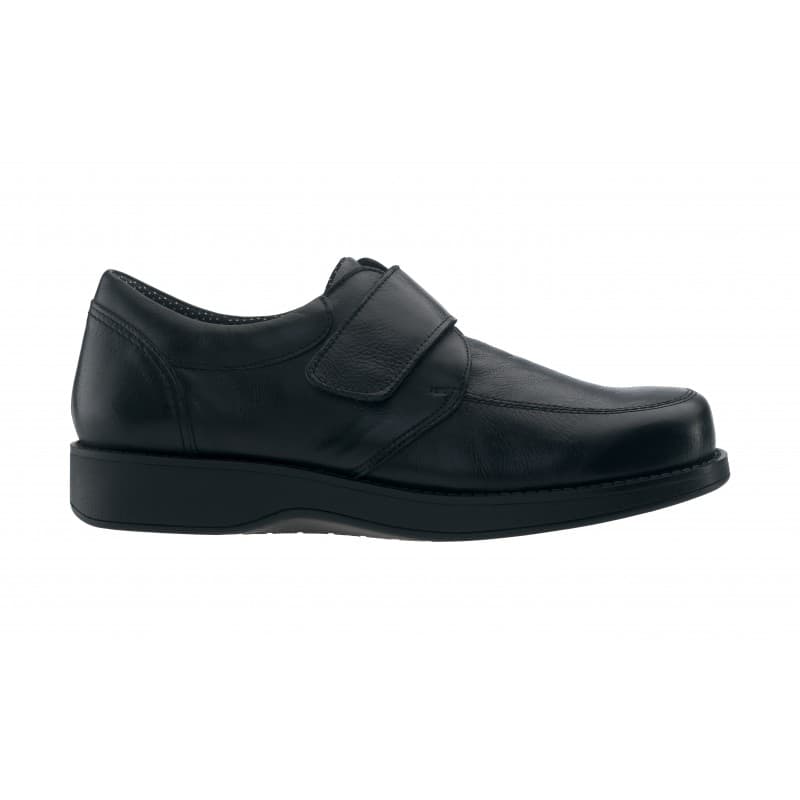 Sapato homem para diabético c/velcro (39, PRETO)