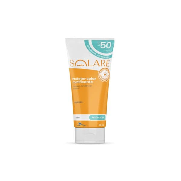 Protetor Solar Solare Wells Matificante SPF50 50ml