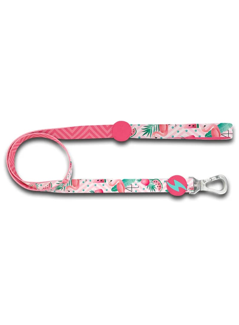 Dashi Trela Flamingo - Trela em poliéster para cães