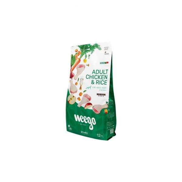 Weego Ração Seca Cão Adulto Frango e Arroz Pouco Grão 12 Kg
