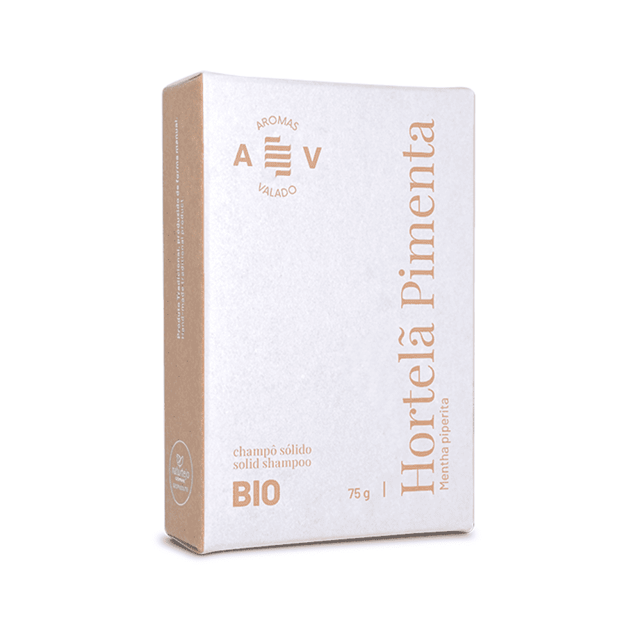 Shampoo Sólido de Hortelã Pimenta 75g Aromas do Valado