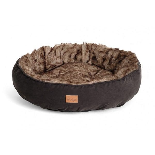 Agui Cama Furry Donut Preto 60x14cm