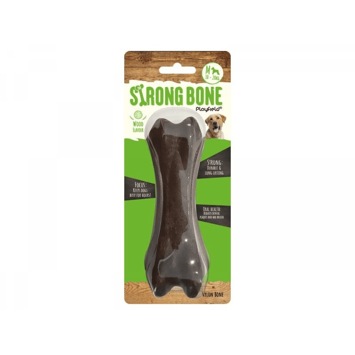 Playfield Brinquedo Cão Osso Strong Bone Bamboo Médio