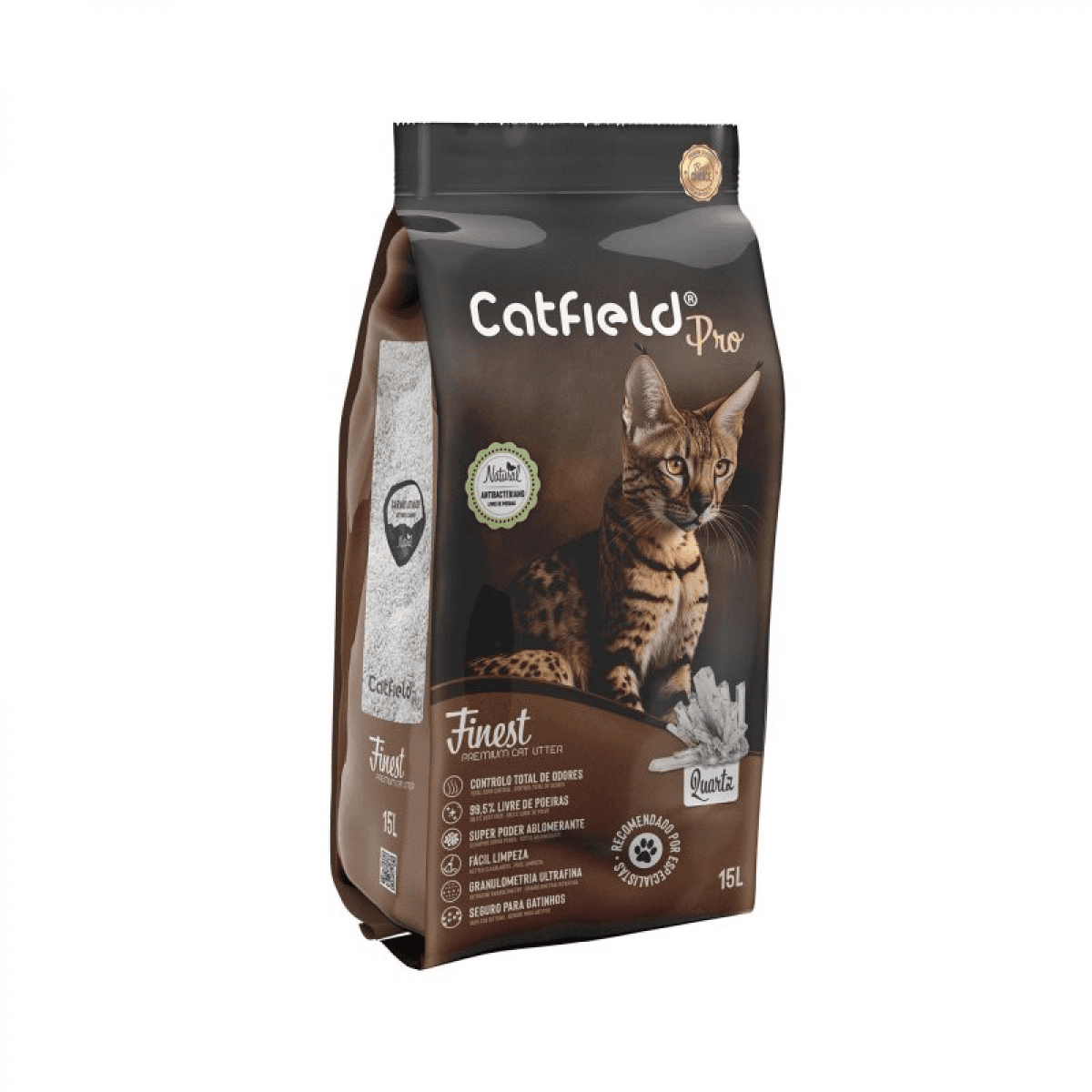 Catfield Finest Quartz Areia Premium 15lt Higiene para gato - Campet