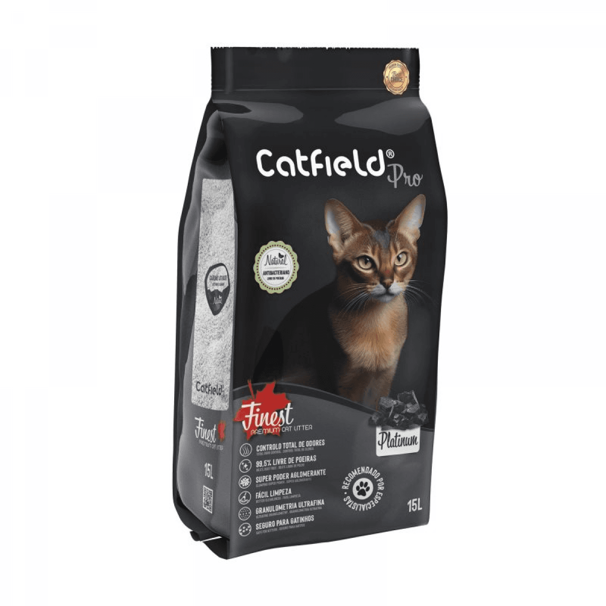 VetField Catfield Areia Aglomerante Platinum Pro Talco 15L
