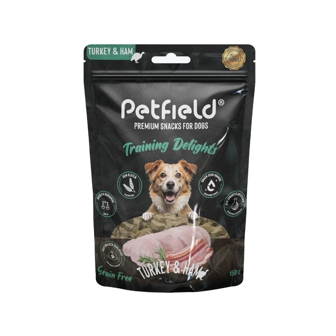 Petfield Training Delights Premium Snacks Peru e Fiambre 150g