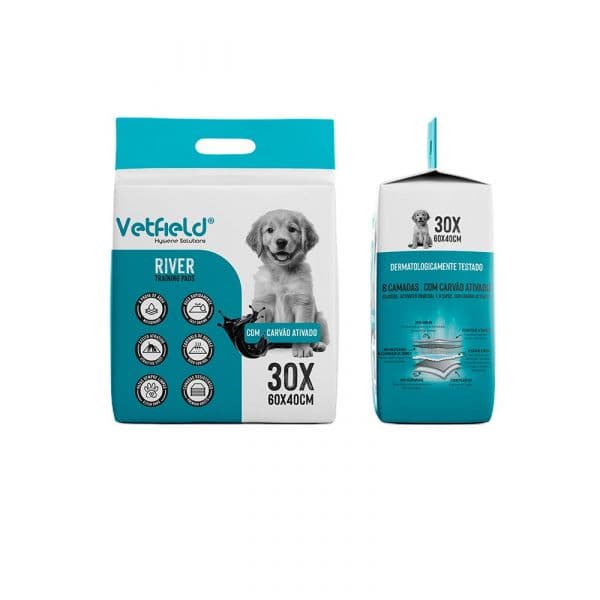 VetField Tapetes Higiénicos Absorventes para Cão 60x40 cm 30 Unidades