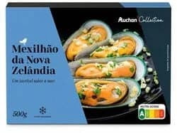 mexilhão da nova zelândia auchan collection em meia concha 500g