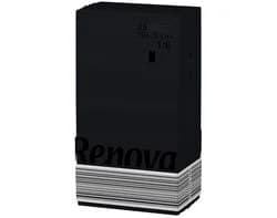 guardanapos dobrados folha dupla renova preto 30x39cm pack 25 unidades