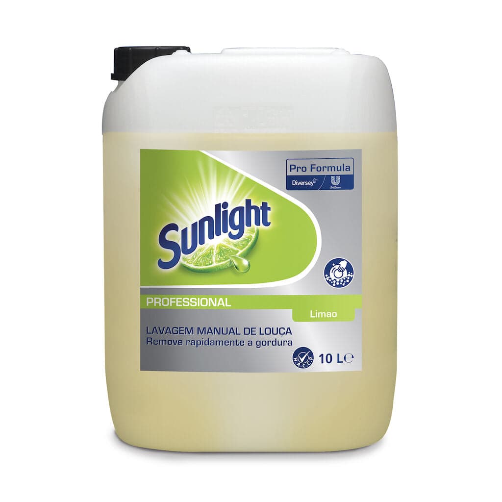 Sunlight PF Limão – Detergente Manual para Lavagem de Louça Profissional com Fragrância Limão 10 L