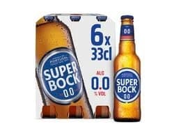 cerveja sem álcool super bock pilsener 0.0% 6x033l