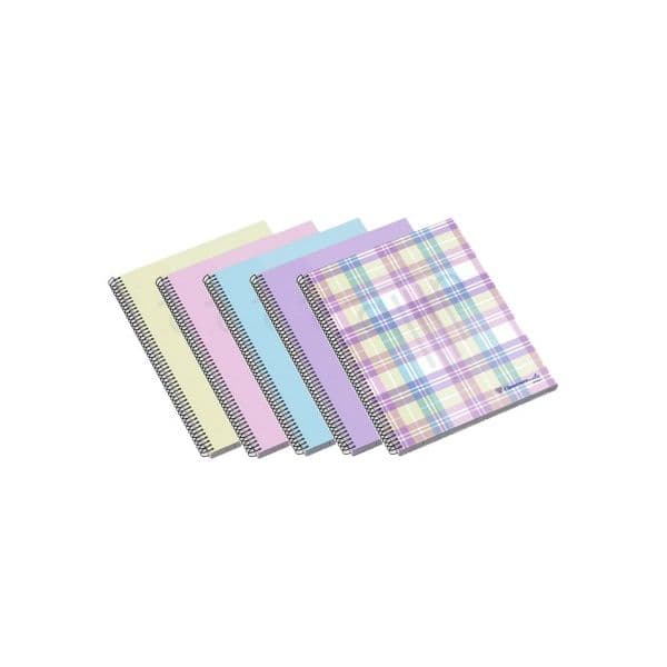 Ambar Caderno Pautado A4 Espiral 100 Folhas Sortido Pastel 1 Unidade
