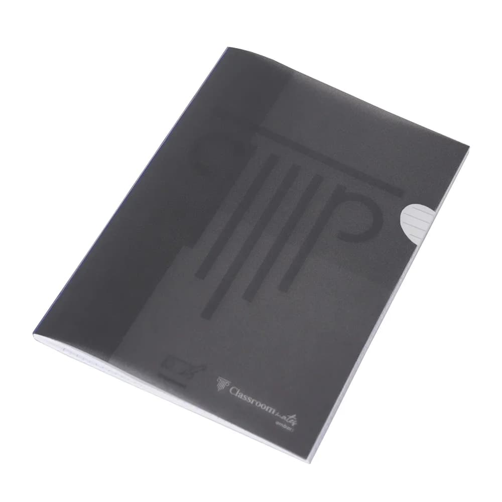 Ambar Caderno Pautado A4 Agrafado 48 Folhas Preto