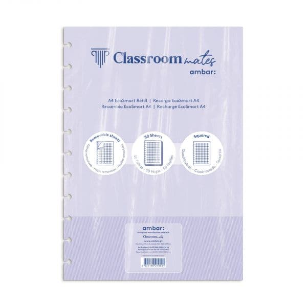 Ambar Recarga para Caderno Inteligente EcoSmart A4 50Fl Quadriculado 1 un.