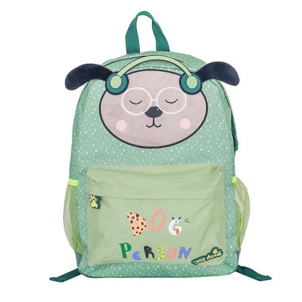 Ambar Mochila Dog Person Green Furry 2023 41X30X15Cm
