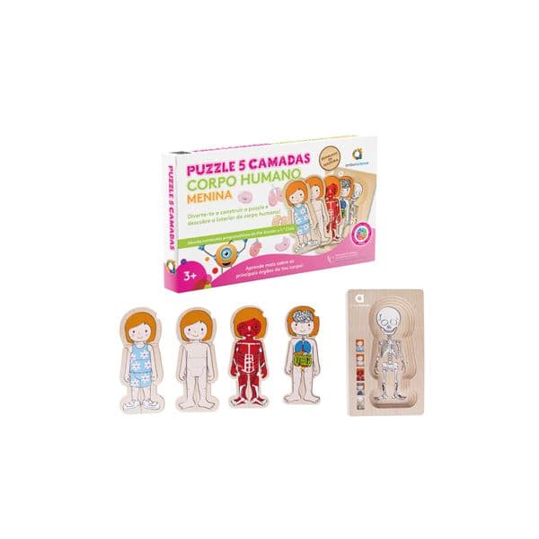 Ambar Science Corpo Humano Menina - Puzzle 5 camadas