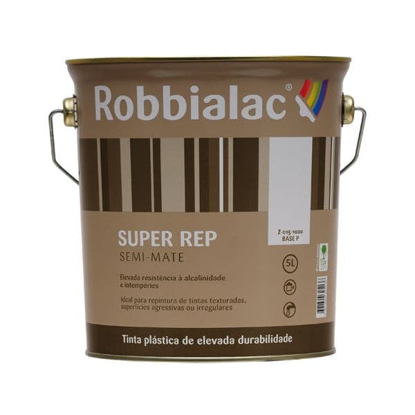 Robbialac Tinta Plástica Exterior Super Rep Branco 5L - 12271560