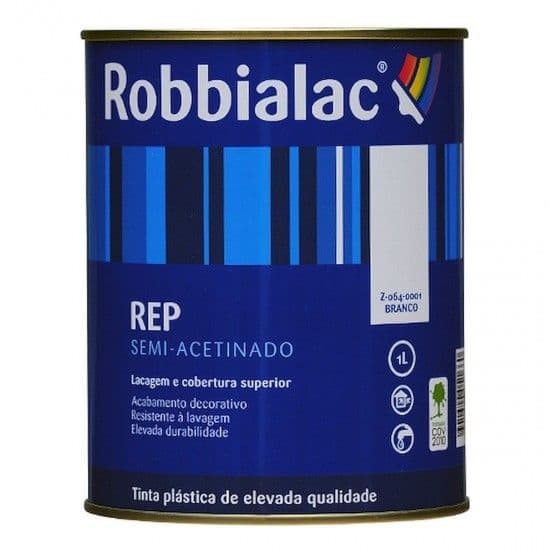 Robbialac Tinta de Interior e Exterior Semi-acetinado Rep Branco 1l