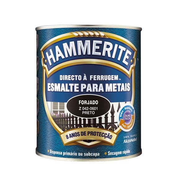 Hammerite Esmalte Antioxidante e Anticorrosivo Hammerite Preto 0.75l